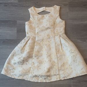 Place Cream Pleated A-Line Dress